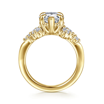 Alexa - 14K Yellow Gold Pear Shape Diamond Engagement Ring