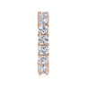 Eternity Band Wedding Ring in 14k Rose Gold with Cushion Cut Natural Diamond at Gabriel & Co.