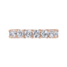 Eternity Band Wedding Ring in 14k Rose Gold with Cushion Cut Natural Diamond at Gabriel & Co.