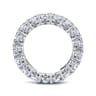 Eternity Band Wedding Ring in 14k White Gold with Cushion Cut Natural Diamond at Gabriel & Co.
