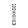 Eternity Band Wedding Ring in 14k White Gold with Cushion Cut Natural Diamond at Gabriel & Co.