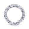 Eternity Band Wedding Ring in 14k White Gold with Cushion Cut Natural Diamond at Gabriel & Co.