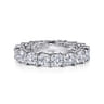 Eternity Band Wedding Ring in 14k White Gold with Cushion Cut Natural Diamond at Gabriel & Co.