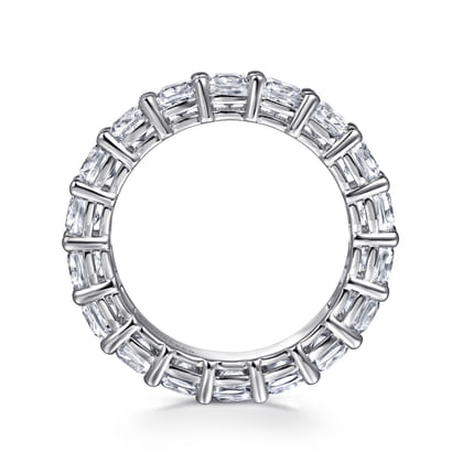 Alexi - 14K White Gold Cushion Cut Shared Prong Diamond Eternity Band