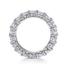Eternity Band Wedding Ring in 14k White Gold with Cushion Cut Natural Diamond at Gabriel & Co.