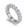 Eternity Band Wedding Ring in 14k White Gold with Cushion Cut Natural Diamond at Gabriel & Co.