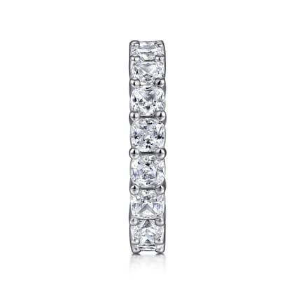 Alexi - 14K White Gold Cushion Cut Shared Prong Diamond Eternity Band