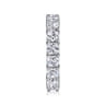 Eternity Band Wedding Ring in 14k White Gold with Cushion Cut Natural Diamond at Gabriel & Co.