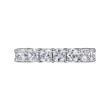 Alexi - 14K White Gold Cushion Cut Shared Prong Diamond Eternity Band