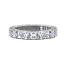 Eternity Band Wedding Ring in 14k White Gold with Cushion Cut Natural Diamond at Gabriel & Co.