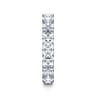 Eternity Band Wedding Ring in 14k White Gold with Cushion Cut Natural Diamond at Gabriel & Co.