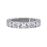 Eternity Band Wedding Ring in 14k White Gold with Cushion Cut Natural Diamond at Gabriel & Co.