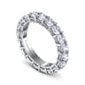 Eternity Band Wedding Ring in 14k White Gold with Cushion Cut Natural Diamond at Gabriel & Co.