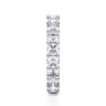 Eternity Band Wedding Ring in 14k White Gold with Cushion Cut Natural Diamond at Gabriel & Co.