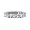 Eternity Band Wedding Ring in 14k White Gold with Cushion Cut Natural Diamond at Gabriel & Co.