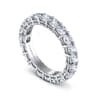 Eternity Band Wedding Ring in 14k White Gold with Cushion Cut Natural Diamond at Gabriel & Co.