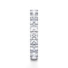 Eternity Band Wedding Ring in 14k White Gold with Cushion Cut Natural Diamond at Gabriel & Co.
