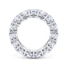 Eternity Band Wedding Ring in 14k White Gold with Cushion Cut Natural Diamond at Gabriel & Co.