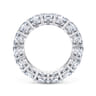 Eternity Band Wedding Ring in 14k White Gold with Cushion Cut Natural Diamond at Gabriel & Co.
