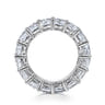 Eternity Band Wedding Ring in 14k White Gold with Cushion Cut Natural Diamond at Gabriel & Co.
