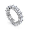 Eternity Band Wedding Ring in 14k White Gold with Cushion Cut Natural Diamond at Gabriel & Co.