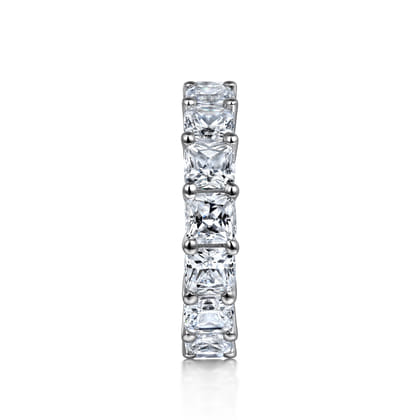 Alexi - 14K White Gold Cushion Cut Shared Prong Diamond Eternity Band
