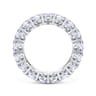Eternity Band Wedding Ring in 14k White Gold with Cushion Cut Natural Diamond at Gabriel & Co.
