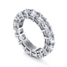 Eternity Band Wedding Ring in 14k White Gold with Cushion Cut Natural Diamond at Gabriel & Co.