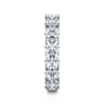 Eternity Band Wedding Ring in 14k White Gold with Cushion Cut Natural Diamond at Gabriel & Co.