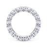 Eternity Band Wedding Ring in 14k White Gold with Cushion Cut Natural Diamond at Gabriel & Co.