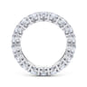 Eternity Band Wedding Ring in 14k White Gold with Cushion Cut Natural Diamond at Gabriel & Co.