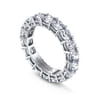 Eternity Band Wedding Ring in 14k White Gold with Cushion Cut Natural Diamond at Gabriel & Co.
