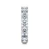 Eternity Band Wedding Ring in 14k White Gold with Cushion Cut Natural Diamond at Gabriel & Co.