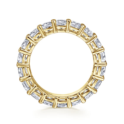 Alexi - 14K Yellow Gold Cushion Cut Shared Prong Diamond Eternity Band
