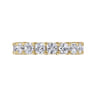 Eternity Band Wedding Ring in 14k Yellow Gold with Cushion Cut Natural Diamond at Gabriel & Co.