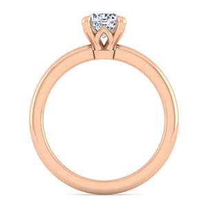 Ali - 14K Rose Gold Round Diamond Engagement Ring
