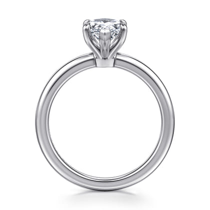 Ali - 14K White Gold Marquise Shape Diamond Engagement Ring