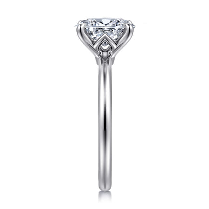 Ali - 14K White Gold Oval Diamond Engagement Ring