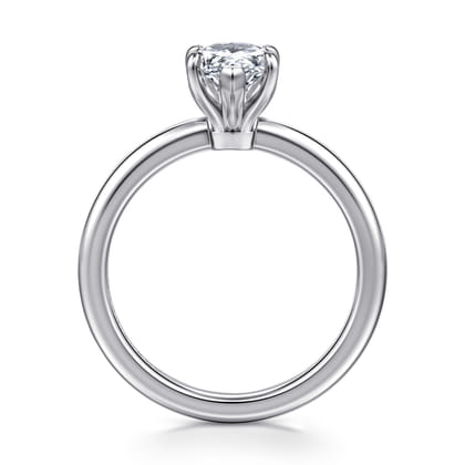 Ali - 14K White Gold Pear Shape Diamond Engagement Ring
