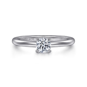 Ali - 14K White Gold Round Diamond Engagement Ring