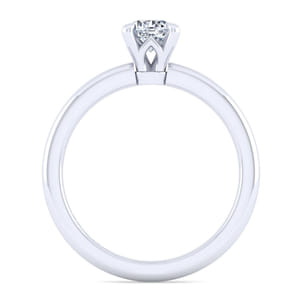 Ali - 14K White Gold Round Diamond Engagement Ring