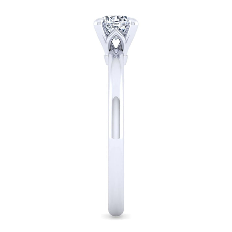 Ali - 14K White Gold Round Diamond Engagement Ring