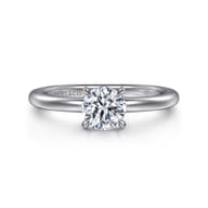 Ali - 14K White Gold Round Diamond Engagement Ring