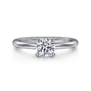 Ali - 14K White Gold Round Diamond Engagement Ring