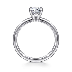 Ali - 14K White Gold Round Diamond Engagement Ring
