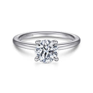 Ali - 14K White Gold Round Diamond Engagement Ring