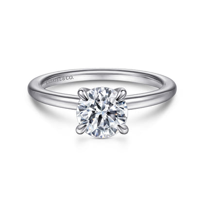Ali - 14K White Gold Round Diamond Engagement Ring