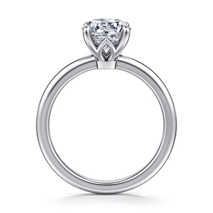Ali - 14K White Gold Round Diamond Engagement Ring