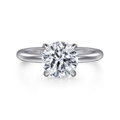 Ali - 14K White Gold Round Diamond Engagement Ring