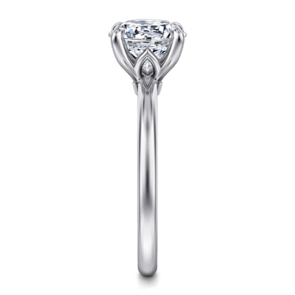 Ali - 14K White Gold Round Diamond Engagement Ring